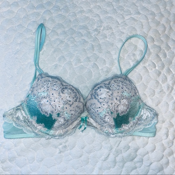 32B Set Mint Bombshell Seduction Bra Mint Crystal - Picture 8 of 10